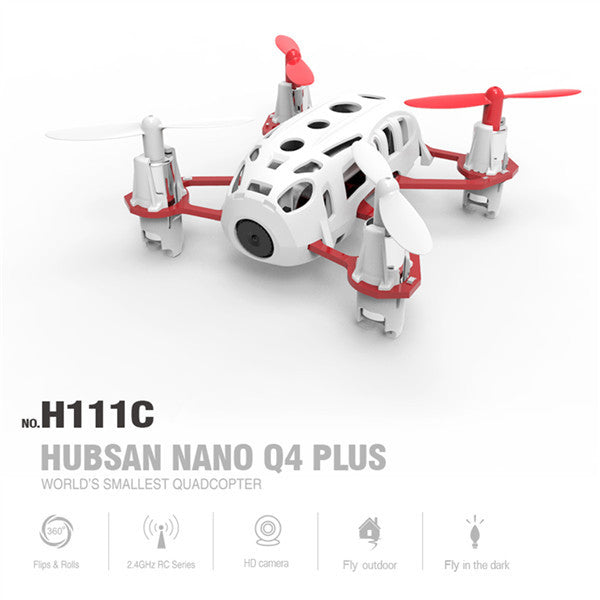 Hubsan H111C Nano Q4 Plus With 720P HD Camera 3D Flips RC Quadcopter RTF