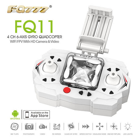 FQ777 FQ11W  Wifi FPV With Foldable Arm 3D Mini 2.4G 4CH 6 Axis Headless Mode RC Quadcopter RTF