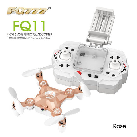 FQ777 FQ11W  Wifi FPV With Foldable Arm 3D Mini 2.4G 4CH 6 Axis Headless Mode RC Quadcopter RTF