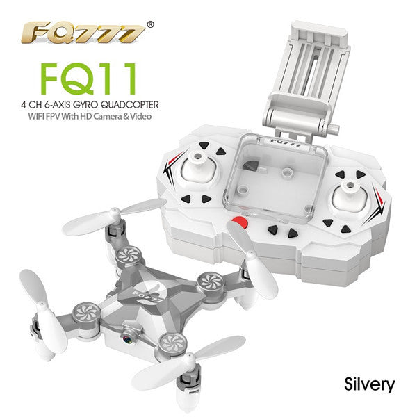 FQ777 FQ11W  Wifi FPV With Foldable Arm 3D Mini 2.4G 4CH 6 Axis Headless Mode RC Quadcopter RTF