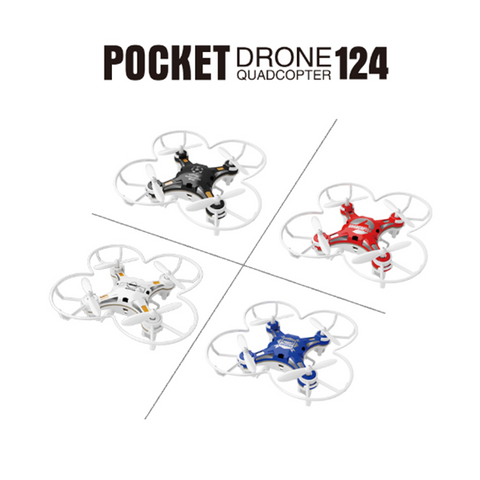 FQ777-124 Pocket Drone 4CH 6Axis Gyro Quadcopter With Switchable Controller  RTF