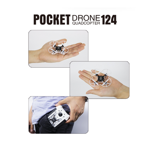 FQ777-124 Pocket Drone 4CH 6Axis Gyro Quadcopter With Switchable Controller  RTF