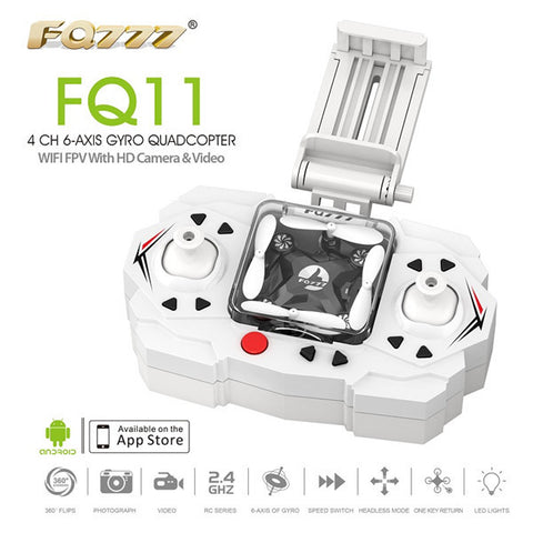 FQ777 FQ11W  Wifi FPV With Foldable Arm 3D Mini 2.4G 4CH 6 Axis Headless Mode RC Quadcopter RTF